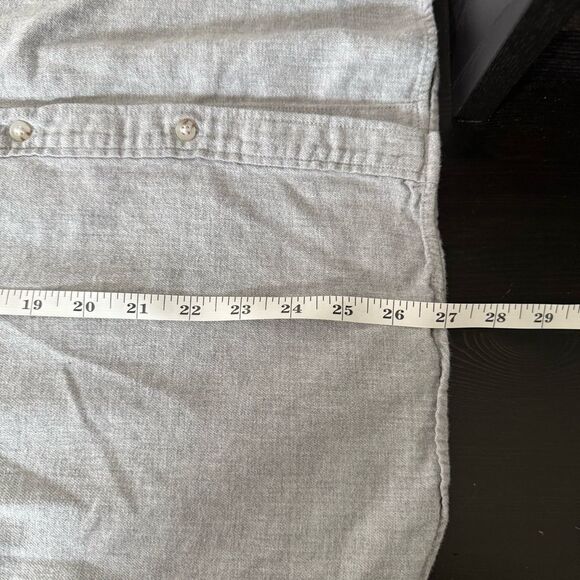 Uniqlo Shirt Womens Sz L Gray Button Up Long Sleeve 100% Cotton Casual Office - Picture 12 of 12